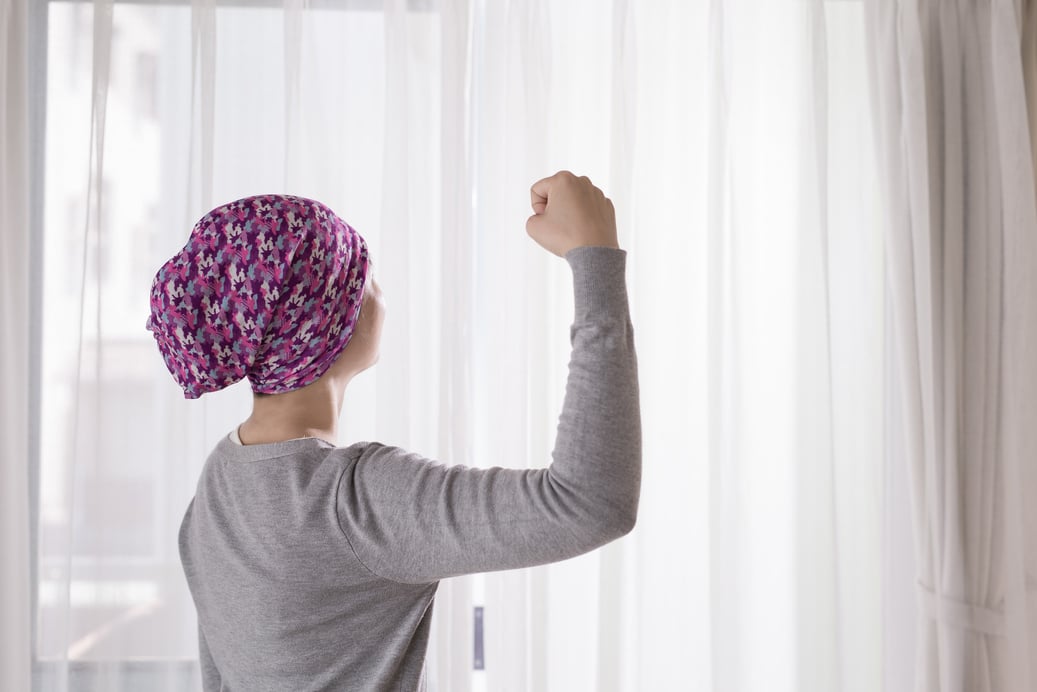 Cancer Woman Feel Strong at Home